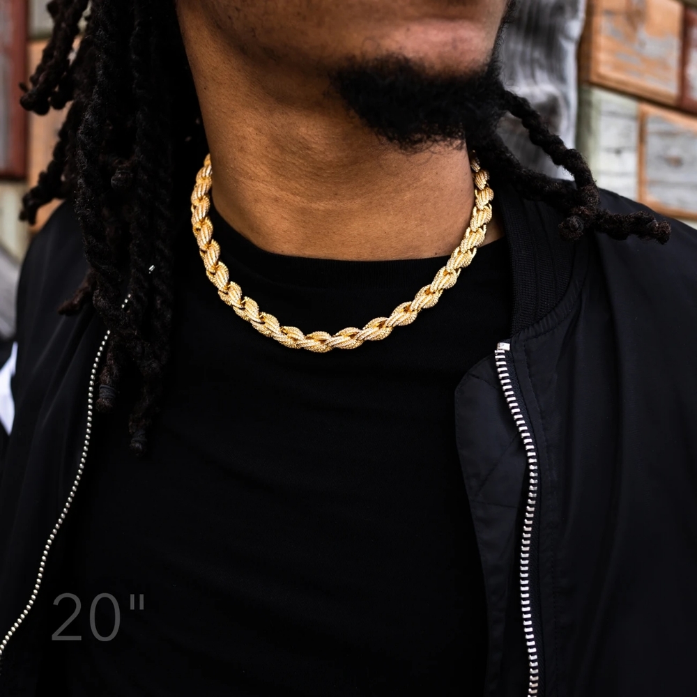 10MM ICED ROPE CHAIN - Picture 7 of 8